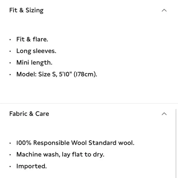 NWT Banana Republic Mini Wool Sweater Heather Oatmeal Dress Size XXS. - Picture 7 of 12